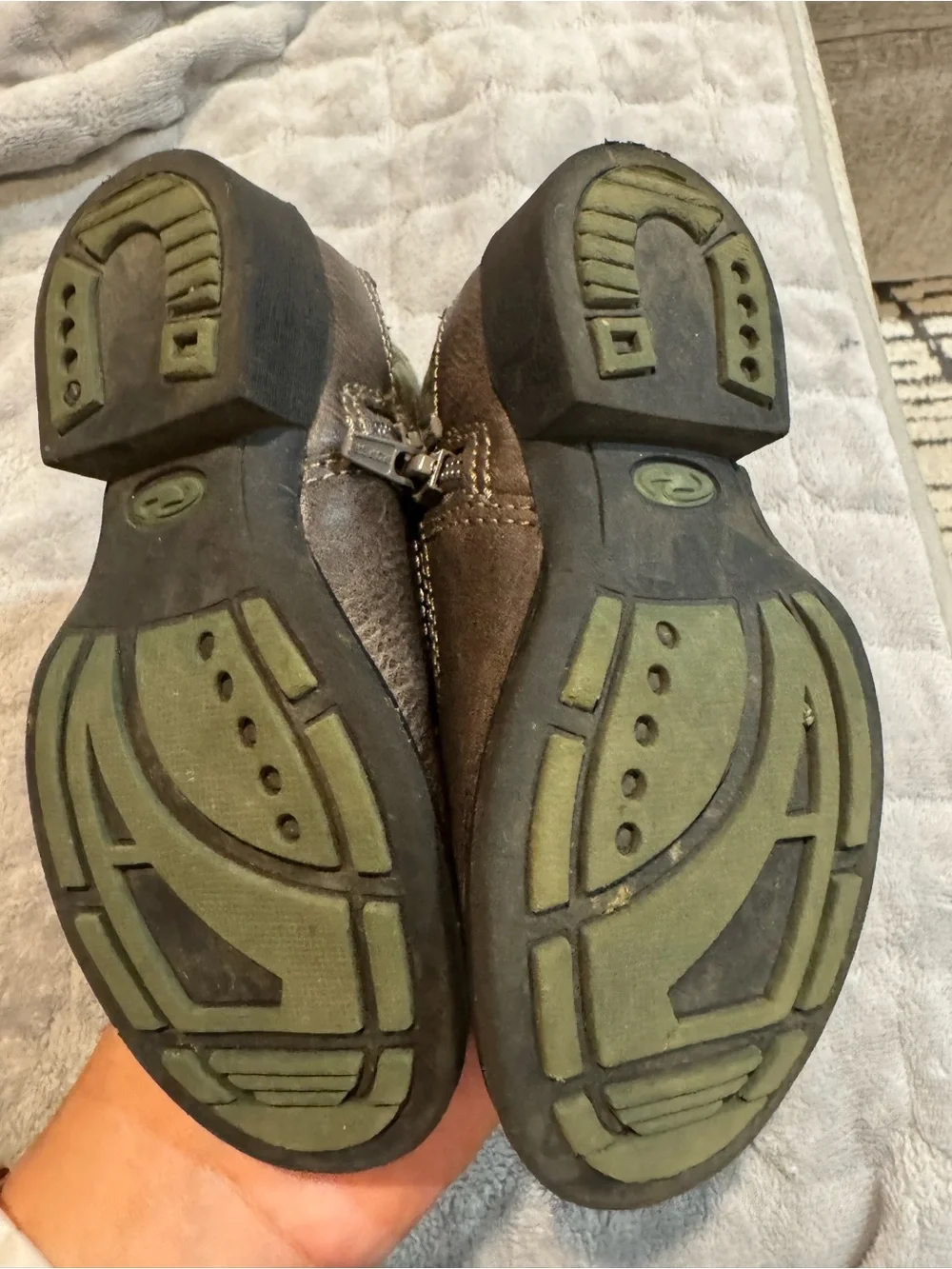 Kids Brown and Olive Western Boots